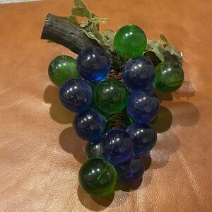Hanging Grape Cluster Decor in Green and Blue